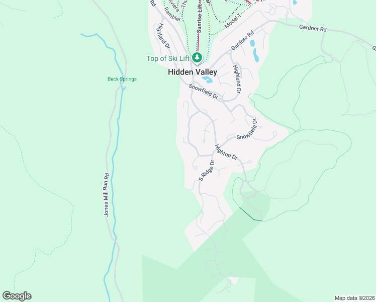 map of restaurants, bars, coffee shops, grocery stores, and more near 1852 Eagles Ridge Way in Hidden Valley
