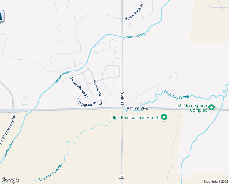 map of restaurants, bars, coffee shops, grocery stores, and more near 3118 Raintree Lane in Dacono
