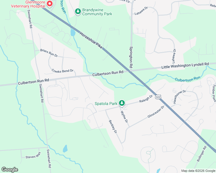 map of restaurants, bars, coffee shops, grocery stores, and more near 11 Apple Drive in Downingtown