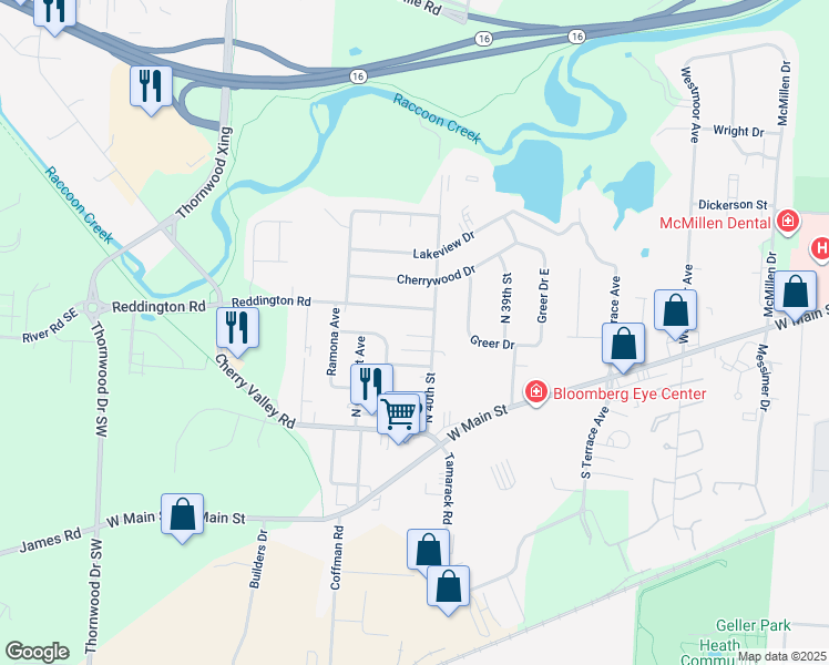 map of restaurants, bars, coffee shops, grocery stores, and more near 75-95 North 40th Street in Newark