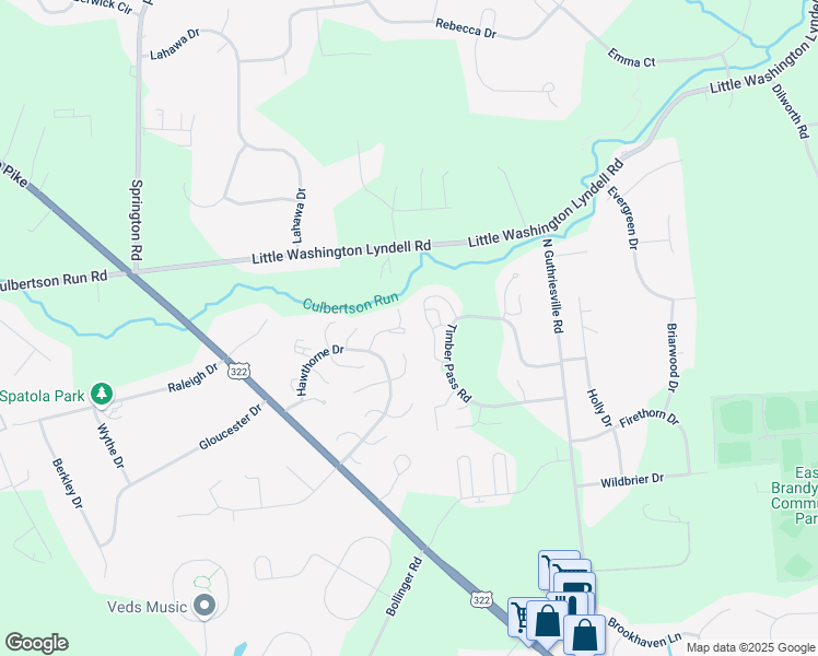 map of restaurants, bars, coffee shops, grocery stores, and more near 113 Chapel Court in Downingtown