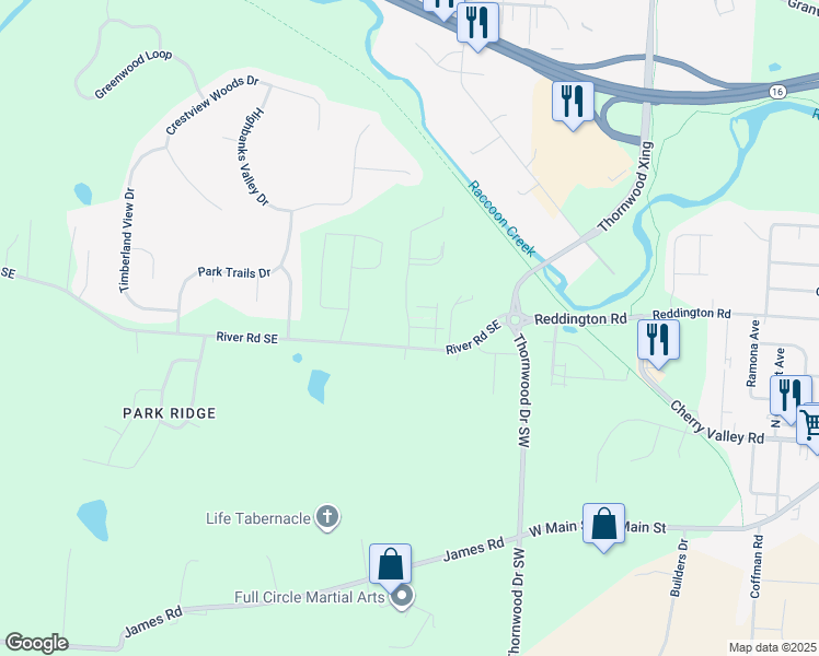 map of restaurants, bars, coffee shops, grocery stores, and more near 271 Redwood Drive in Newark