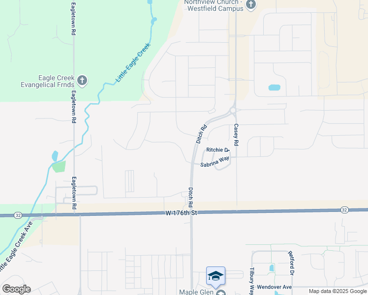 map of restaurants, bars, coffee shops, grocery stores, and more near 1420 Gristmill Meadows Drive in Westfield