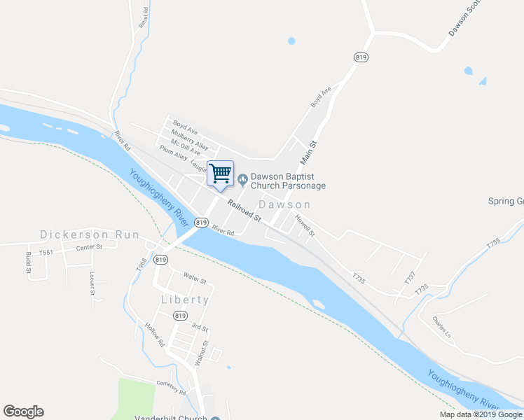 map of restaurants, bars, coffee shops, grocery stores, and more near 203-205-A Griscom Street in Dawson