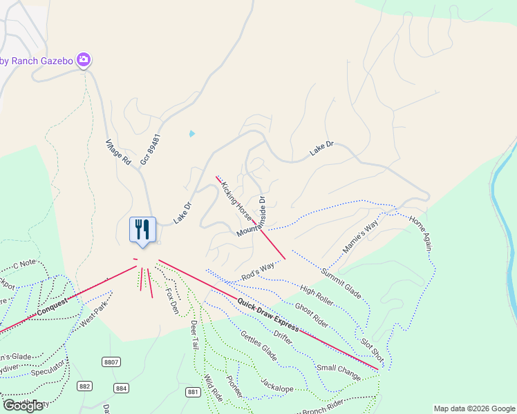 map of restaurants, bars, coffee shops, grocery stores, and more near 101 Blue Sage Court in Granby