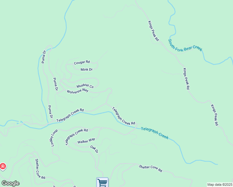 map of restaurants, bars, coffee shops, grocery stores, and more near 21 Lee Court in Whitethorn