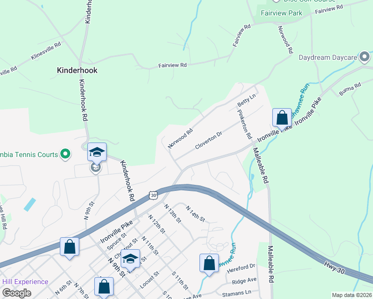 map of restaurants, bars, coffee shops, grocery stores, and more near 1441 Cloverton Drive in Columbia