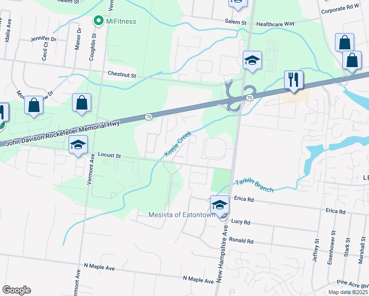 map of restaurants, bars, coffee shops, grocery stores, and more near 431 Rose Court in Lakewood