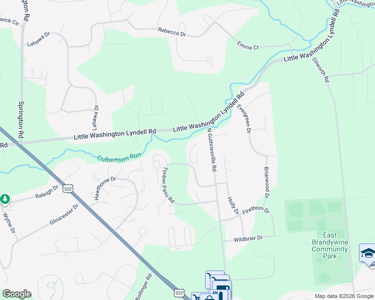 map of restaurants, bars, coffee shops, grocery stores, and more near 53 Ponds Edge Drive in Downingtown