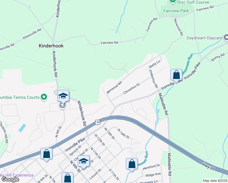 map of restaurants, bars, coffee shops, grocery stores, and more near 1441 Cloverton Drive in Columbia