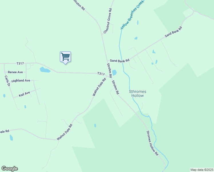 map of restaurants, bars, coffee shops, grocery stores, and more near 345 Walnut Dale Rd in Shippensburg