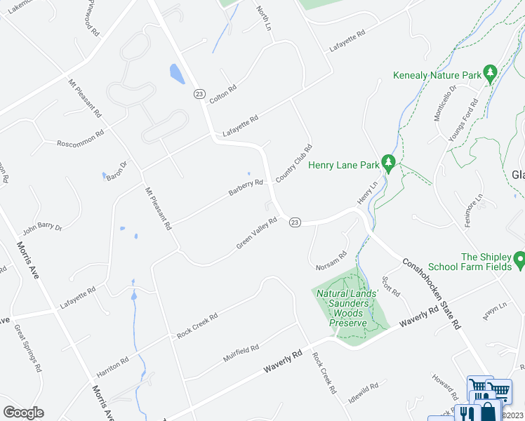 map of restaurants, bars, coffee shops, grocery stores, and more near 760 Conshohocken State Road in Gladwyne