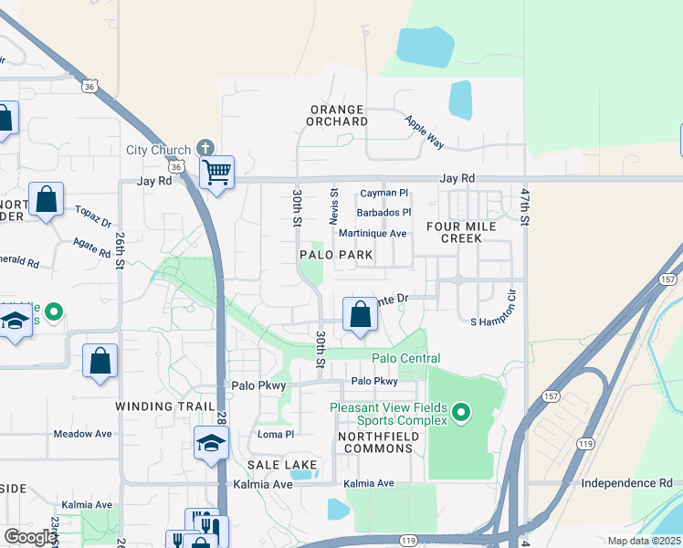 map of restaurants, bars, coffee shops, grocery stores, and more near 3975 Arbol Court in Boulder