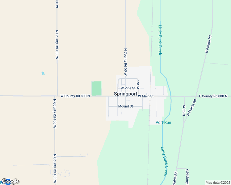 map of restaurants, bars, coffee shops, grocery stores, and more near 509 West Main Street in Spiceland