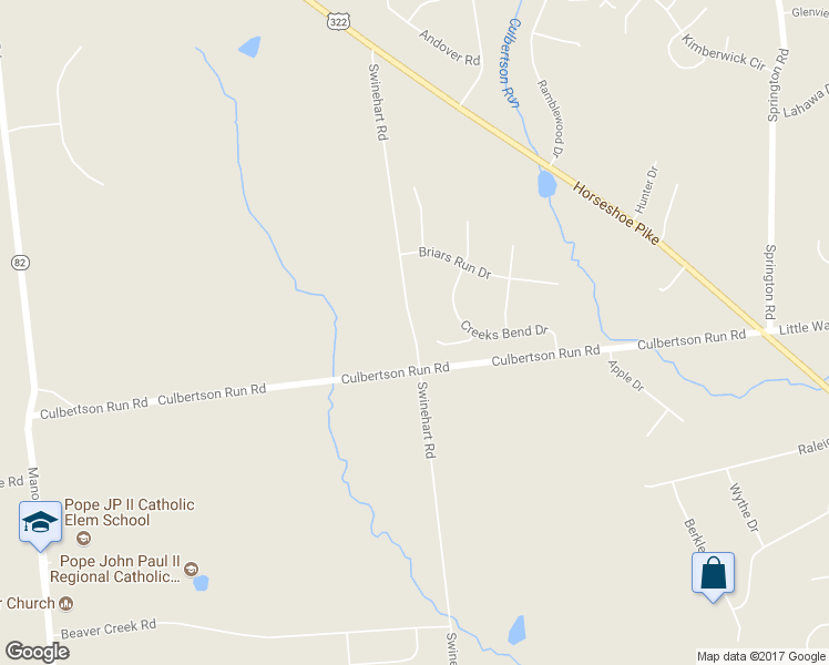 map of restaurants, bars, coffee shops, grocery stores, and more near 259 Swinehart Road in Downingtown