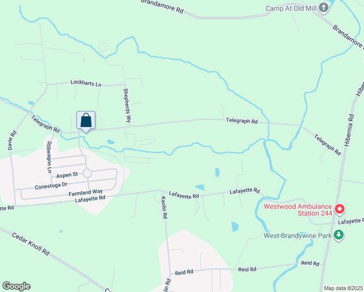 map of restaurants, bars, coffee shops, grocery stores, and more near 164 Telegraph Road in Coatesville