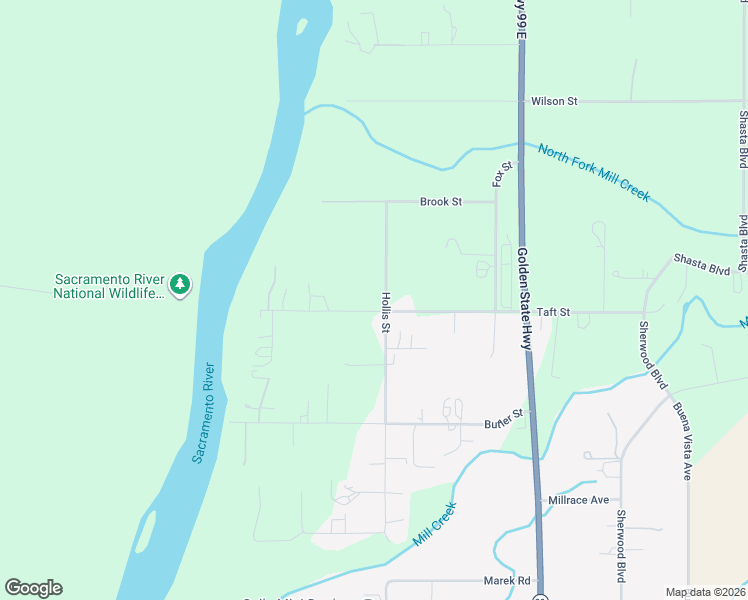 map of restaurants, bars, coffee shops, grocery stores, and more near 8721 Hollis Street in Los Molinos