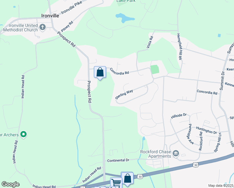 map of restaurants, bars, coffee shops, grocery stores, and more near 3857 Sterling Way in Columbia