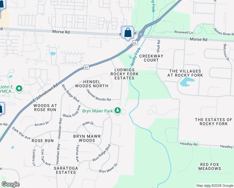 map of restaurants, bars, coffee shops, grocery stores, and more near 3617 Pamela Drive in Columbus