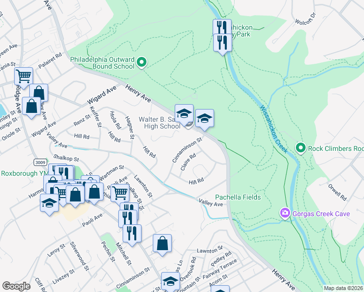 map of restaurants, bars, coffee shops, grocery stores, and more near 765 Cinnaminson Street in Philadelphia