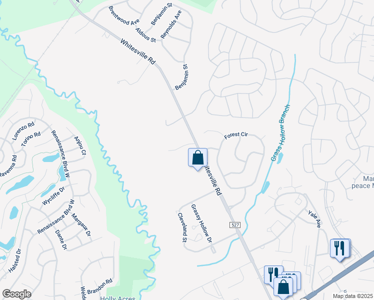 map of restaurants, bars, coffee shops, grocery stores, and more near 2358 Whitesville Road in Toms River