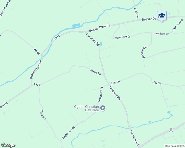 map of restaurants, bars, coffee shops, grocery stores, and more near 6360 Byerly Road in Honey Brook