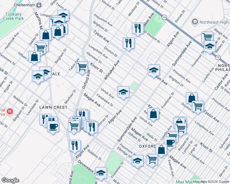 map of restaurants, bars, coffee shops, grocery stores, and more near 1000 Kerper Street in Philadelphia