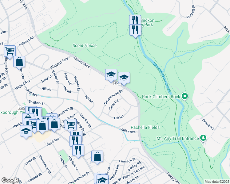 map of restaurants, bars, coffee shops, grocery stores, and more near 779 Cinnaminson Street in Philadelphia
