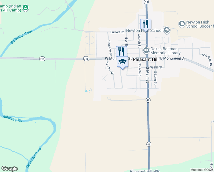 map of restaurants, bars, coffee shops, grocery stores, and more near 406 West Franklin Street in Pleasant Hill