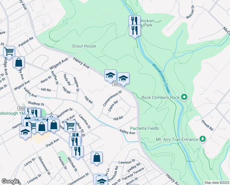 map of restaurants, bars, coffee shops, grocery stores, and more near 781 Cinnaminson Street in Philadelphia