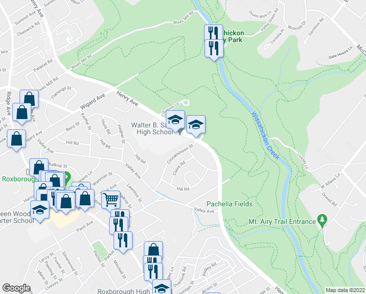 map of restaurants, bars, coffee shops, grocery stores, and more near 781 Cinnaminson Street in Philadelphia