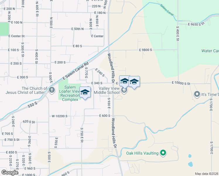 map of restaurants, bars, coffee shops, grocery stores, and more near 1477 East 380 South in Salem