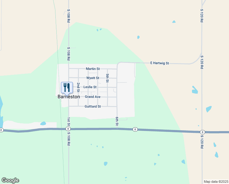 map of restaurants, bars, coffee shops, grocery stores, and more near in Barneston