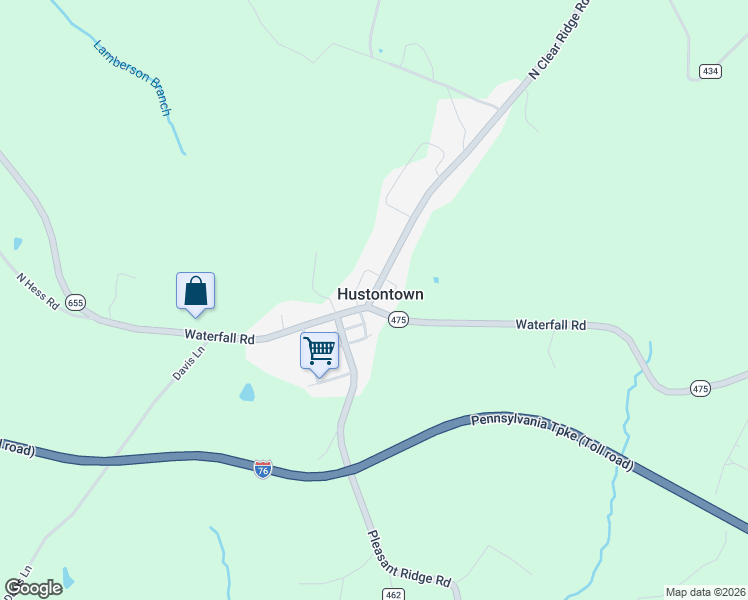 map of restaurants, bars, coffee shops, grocery stores, and more near in Hustontown