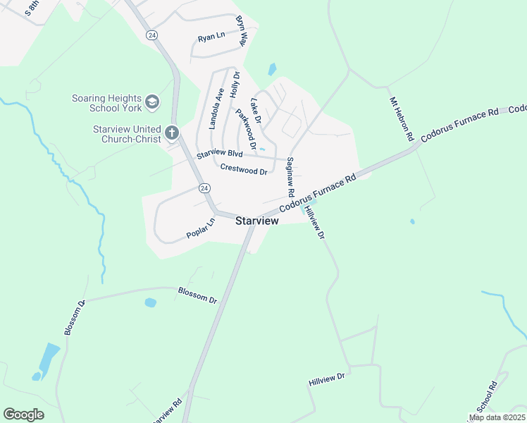 map of restaurants, bars, coffee shops, grocery stores, and more near 5 Codorus Furnace Road in Mount Wolf