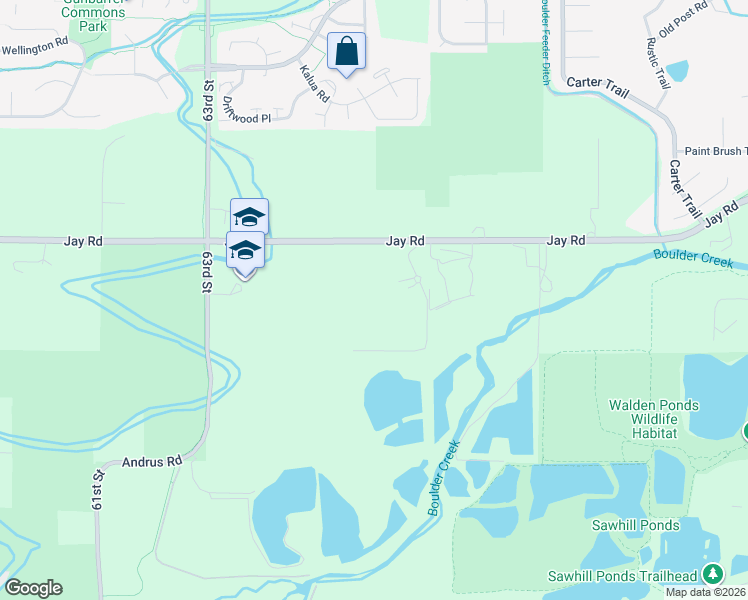 map of restaurants, bars, coffee shops, grocery stores, and more near in Gunbarrel