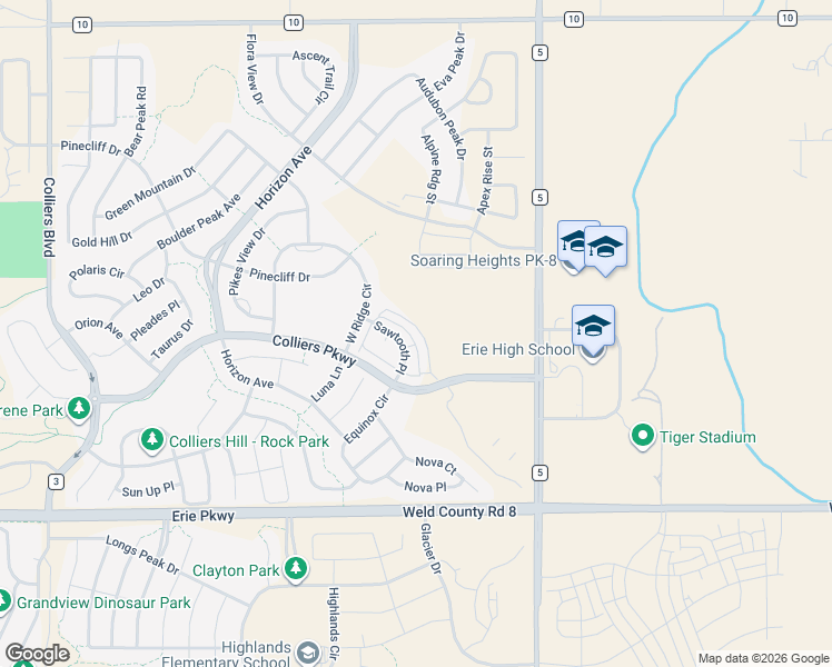 map of restaurants, bars, coffee shops, grocery stores, and more near 5 Colliers Parkway in Frederick