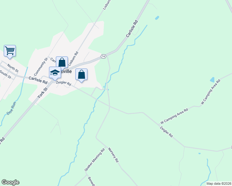 map of restaurants, bars, coffee shops, grocery stores, and more near 160 Quaker Meeting Road in Wellsville