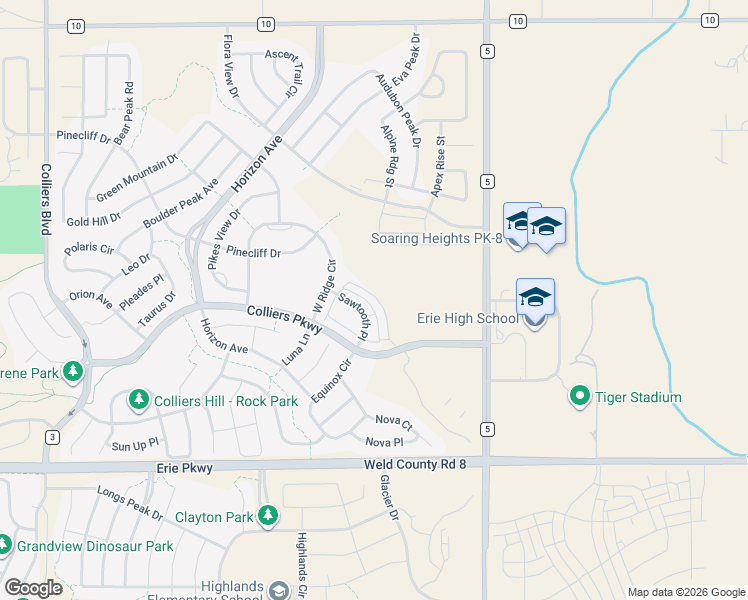 map of restaurants, bars, coffee shops, grocery stores, and more near 5 Colliers Parkway in Frederick