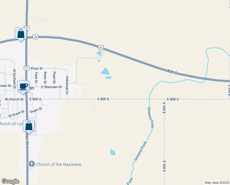 map of restaurants, bars, coffee shops, grocery stores, and more near 2694 800 South in Lynn