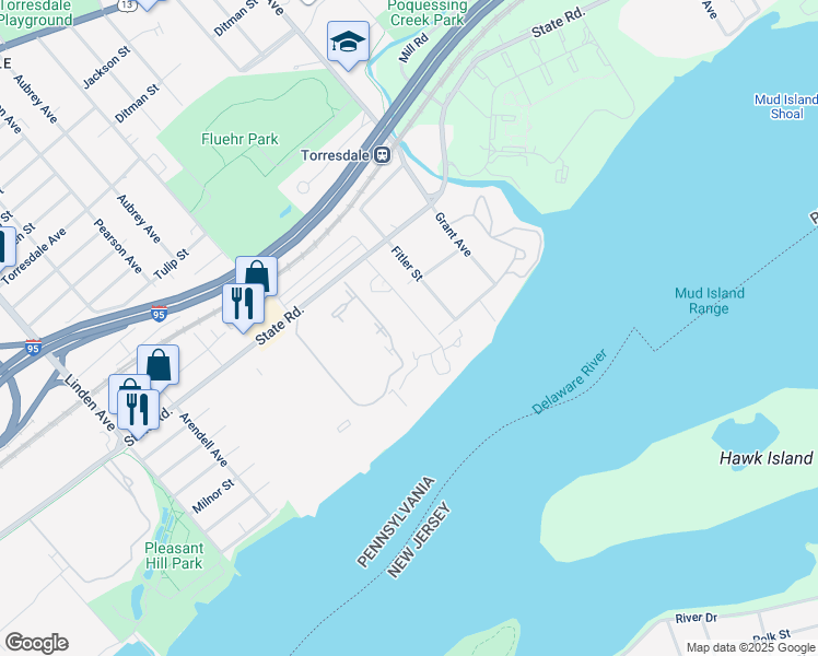 map of restaurants, bars, coffee shops, grocery stores, and more near 5110 Fitler Street in Philadelphia