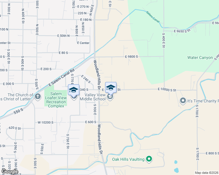 map of restaurants, bars, coffee shops, grocery stores, and more near 1036 East 310 South in Salem