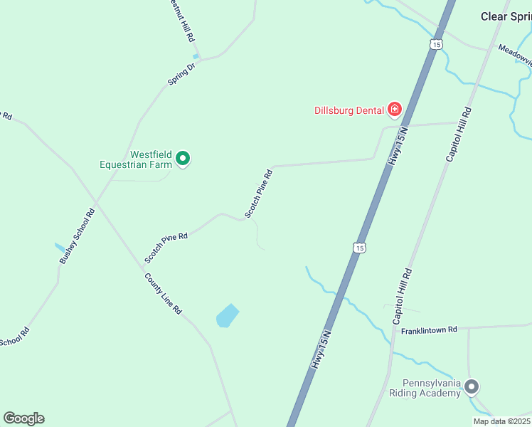 map of restaurants, bars, coffee shops, grocery stores, and more near 445 Scotch Pine Road in Dillsburg