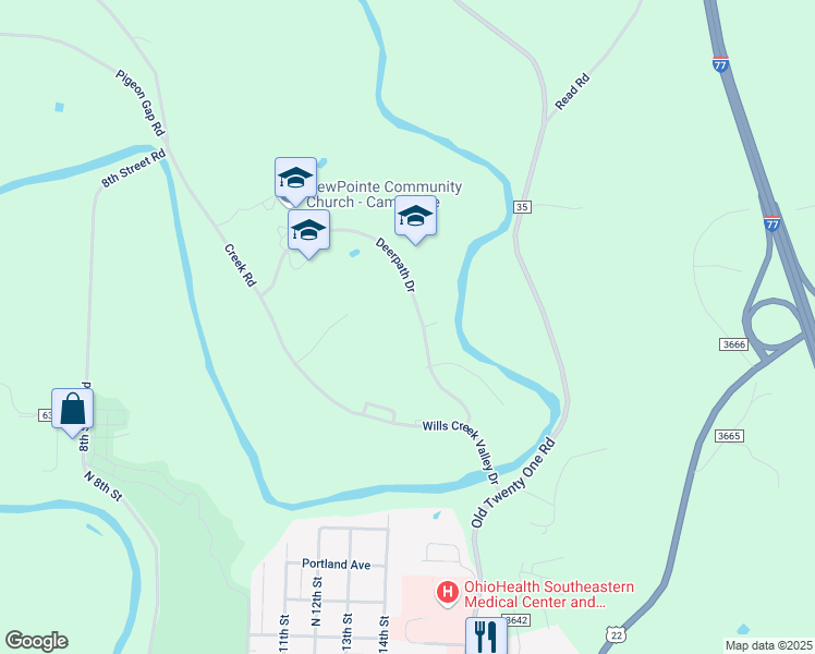 map of restaurants, bars, coffee shops, grocery stores, and more near 1480 Deerpath Drive in Cambridge