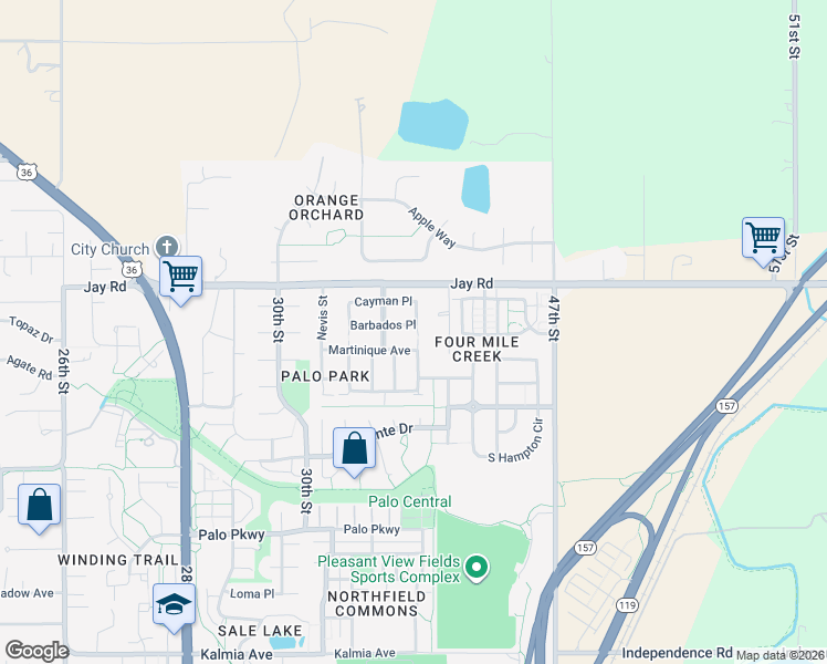 map of restaurants, bars, coffee shops, grocery stores, and more near 3214 Jay Road in Boulder