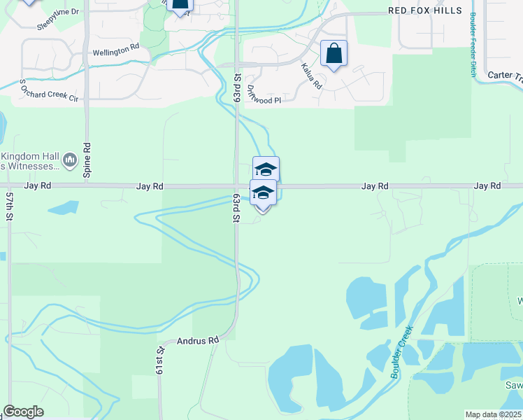map of restaurants, bars, coffee shops, grocery stores, and more near 4154 63rd Street in Boulder