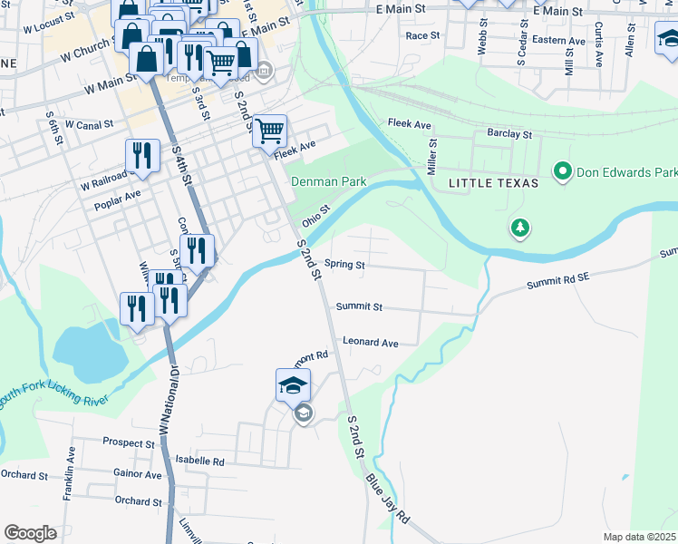 map of restaurants, bars, coffee shops, grocery stores, and more near 35-45 Spring Street in Newark