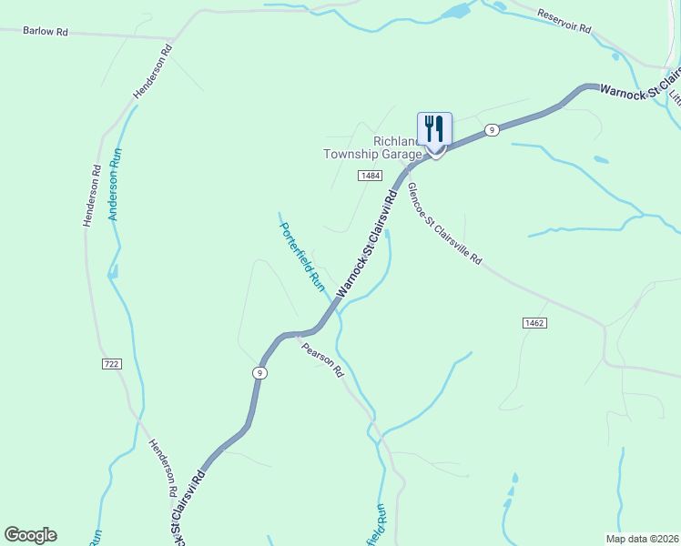 map of restaurants, bars, coffee shops, grocery stores, and more near 66312 Warnock Saint Clairsvi Road in Saint Clairsville