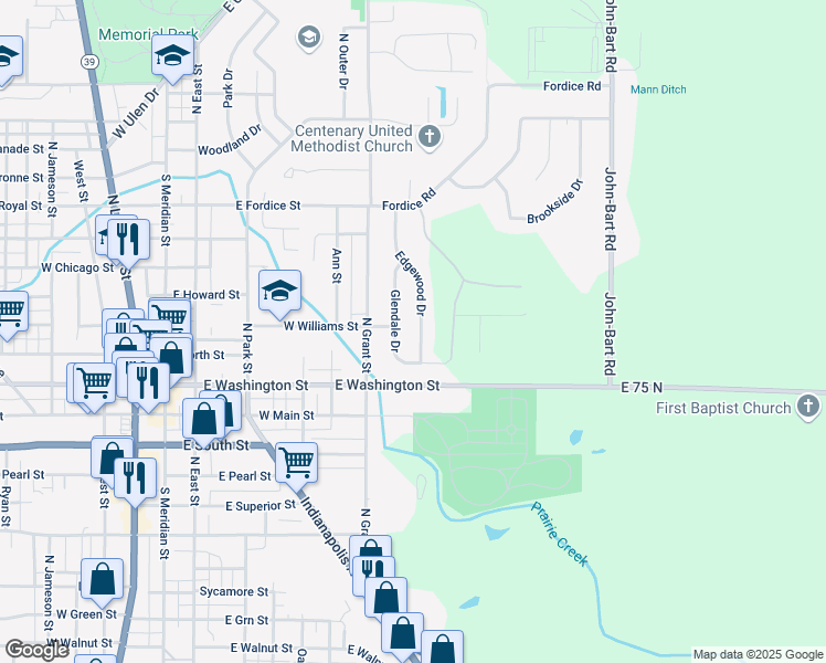map of restaurants, bars, coffee shops, grocery stores, and more near in Lebanon
