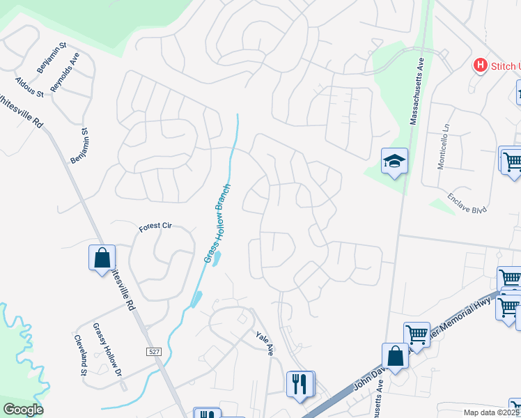 map of restaurants, bars, coffee shops, grocery stores, and more near 2601 Lancaster Lane in Toms River